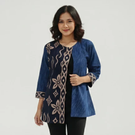 Blouse Outer Batik Tulis Kancing 1 Katun Premium