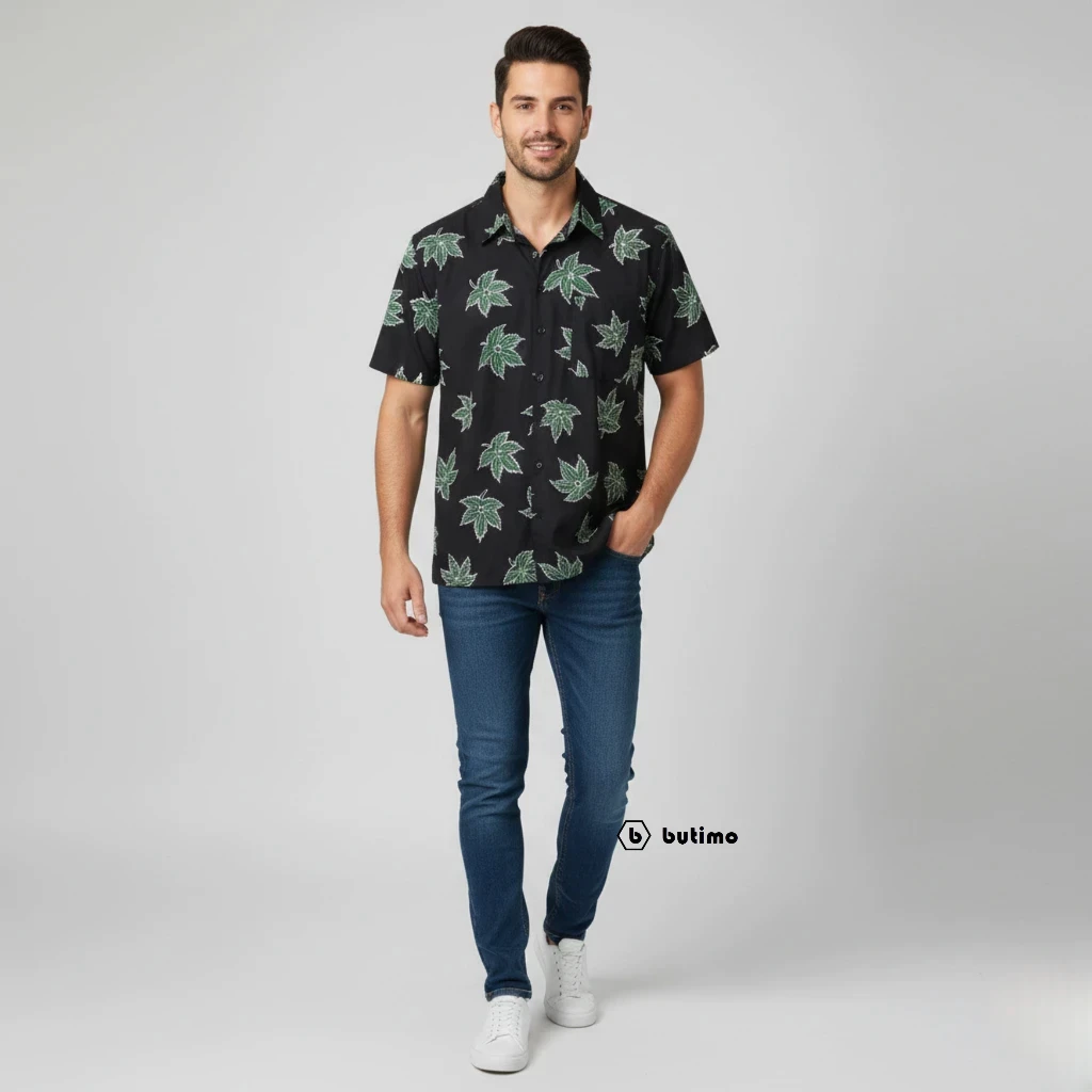 Kemeja Pria Lengan Pendek - Baju Batik Tulis Katun Premium
