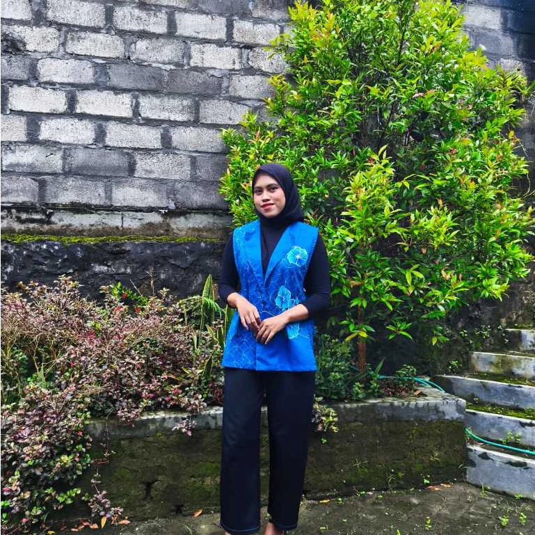 Vest Batik Bolak Balik / Outer Batik Tulis Asli Katun Premium
