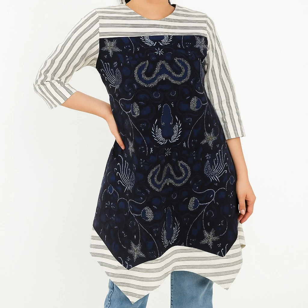Dress Batik Katun Premium / Baju Batik Tunik Atasan Wanita