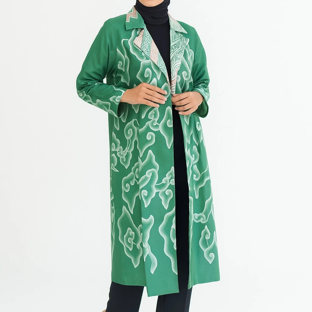 Baju Wanita Lengan Panjang / Outer Vest Batik Atasan Wanita Katun Premium