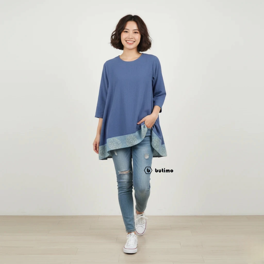 Baju Wanita Katun Premium - Baju Batik - Blouse Atasan Wanita