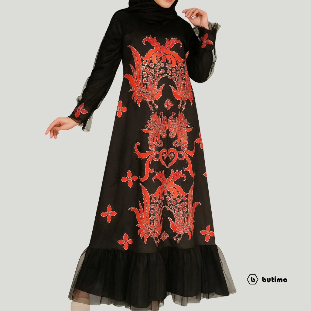Gaun Batik Tulis / Baju Wanita Gamis Premium / Baju Pesta