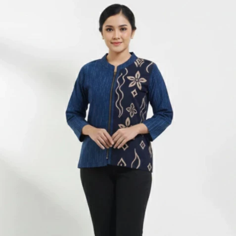 Blouse Batik Tulis - Baju Wanita - Outer Batik Resleting