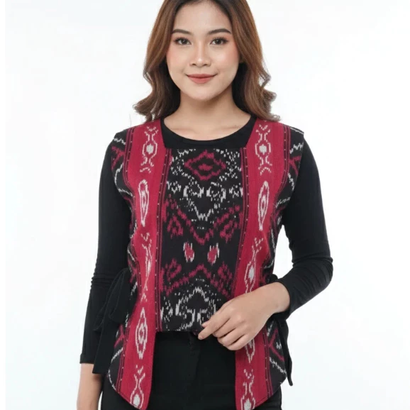 Outer Vest Lurik Atasan Wanita / Batik Tulis