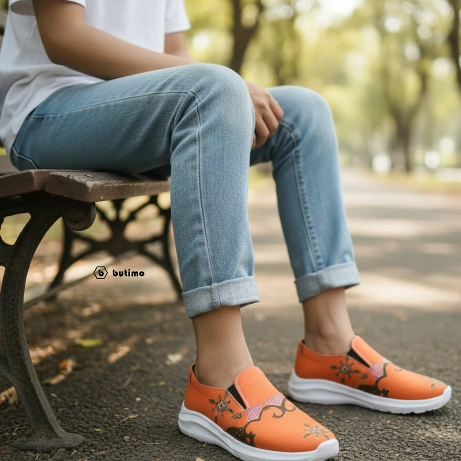 Sepatu Batik Ristik - Sepatu Slip On