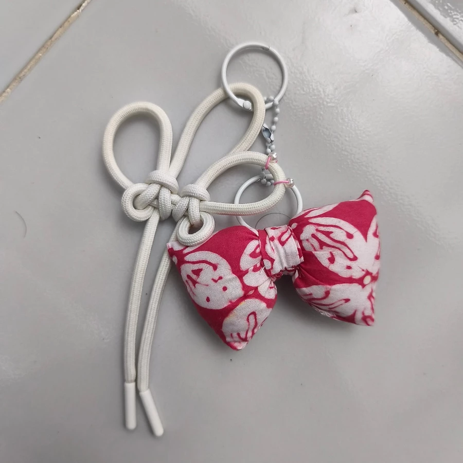 Bag Charm Macrame Keychain Cute Keychain Macrame Ribbon Bag Hook Aesthetic Cute