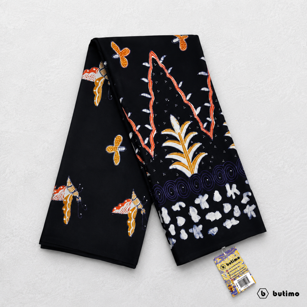 Gunung Kupu Navy Written Batik Cloth