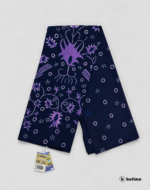 Kalimantan Navy Written Batik Fabric
