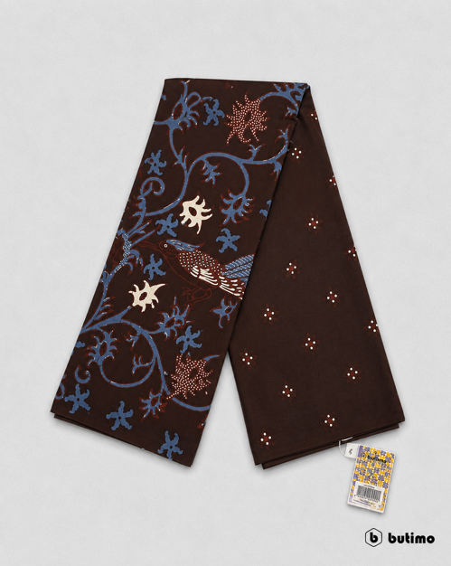 Dark Brown Kalimantan Batik Fabric
