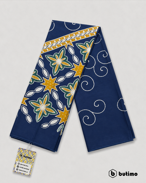 Banten Blue Written Batik Cloth