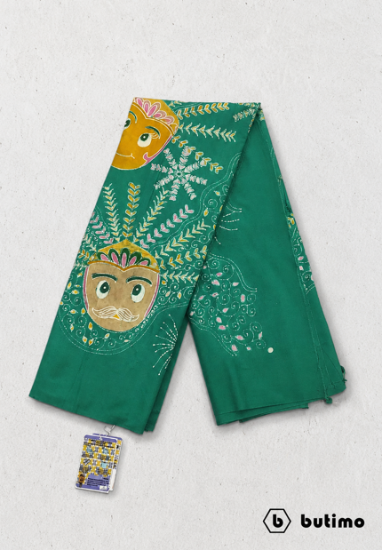 Green Ondel-Ondel Written Batik Cloth