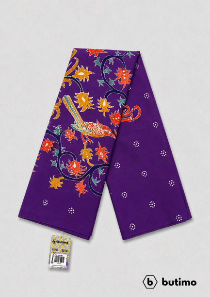 Purple Kalimantan Written Batik Cloth