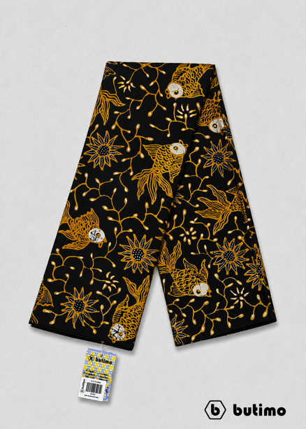 Koi Fish Writing Batik Cloth